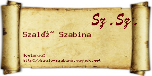 Szaló Szabina névjegykártya