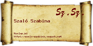 Szaló Szabina névjegykártya