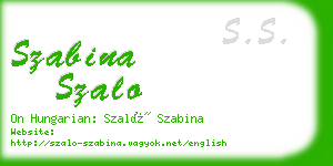 szabina szalo business card